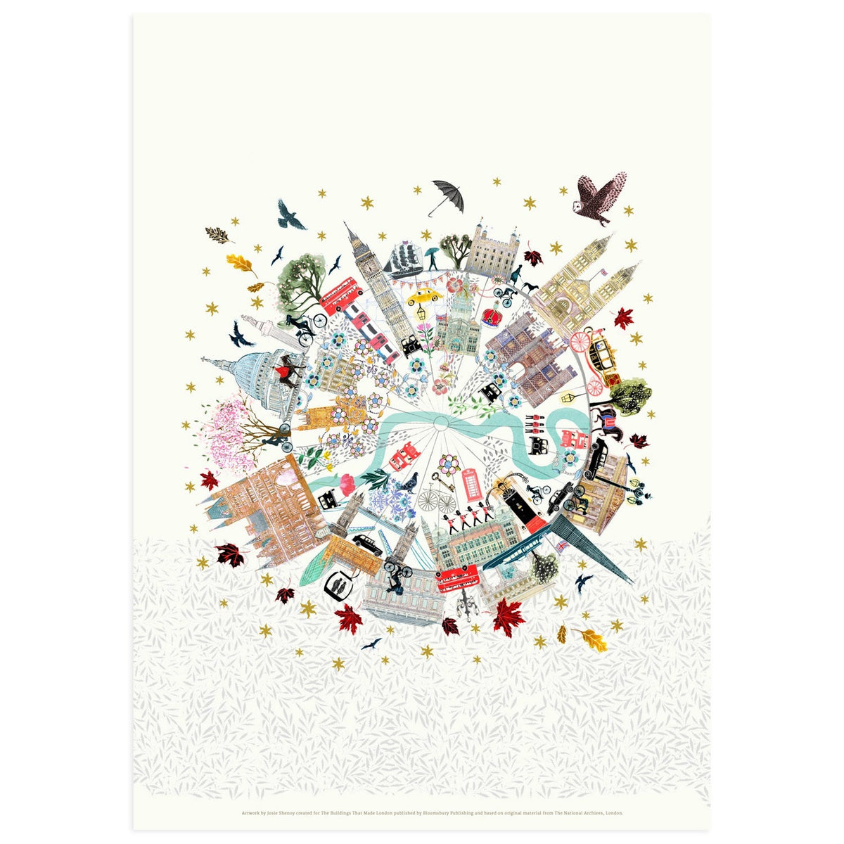 Josie Shenoy London Buildings A4 Print