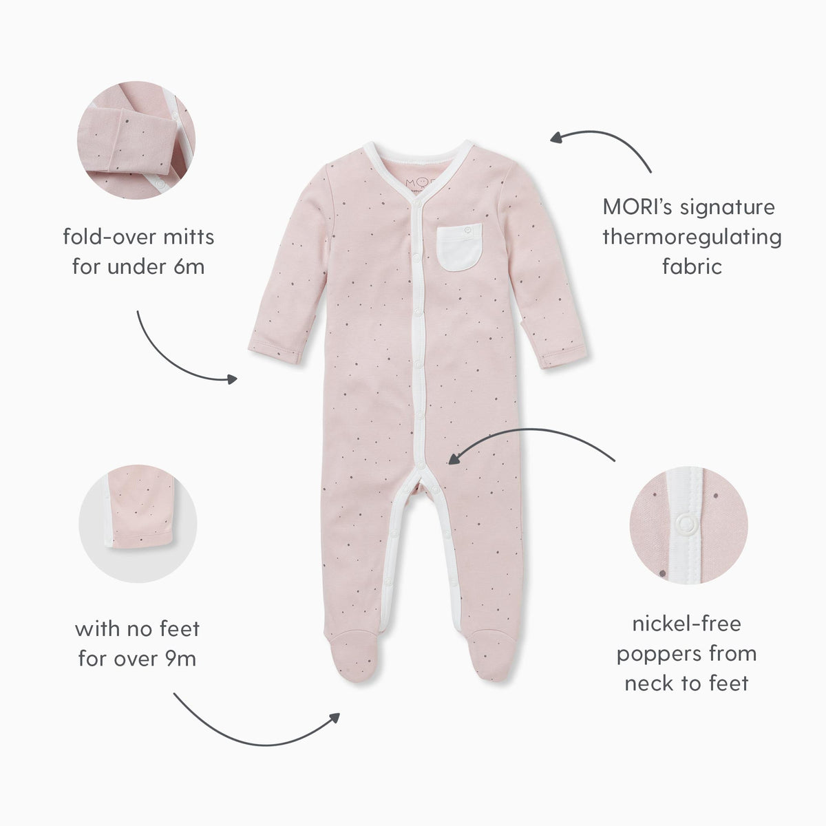 Front Opening Sleepsuit 4 Pack