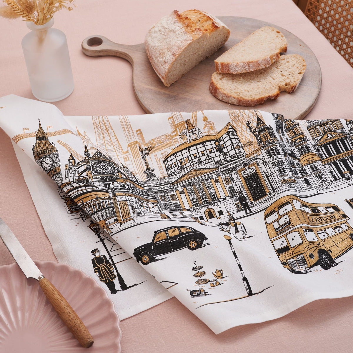 Victoria Eggs Quintessentially London Tea Towel