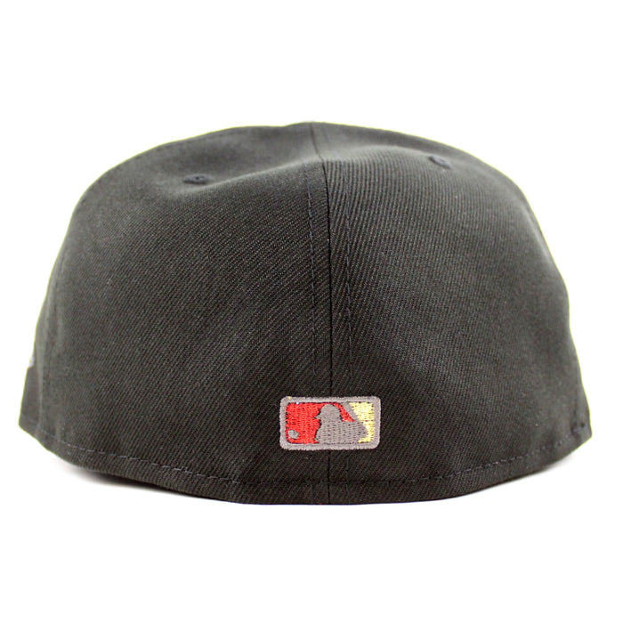 Anaheim Angels Angel Patch New Era 59Fifty Fitted Hat (Black Silver Green Under Brim)