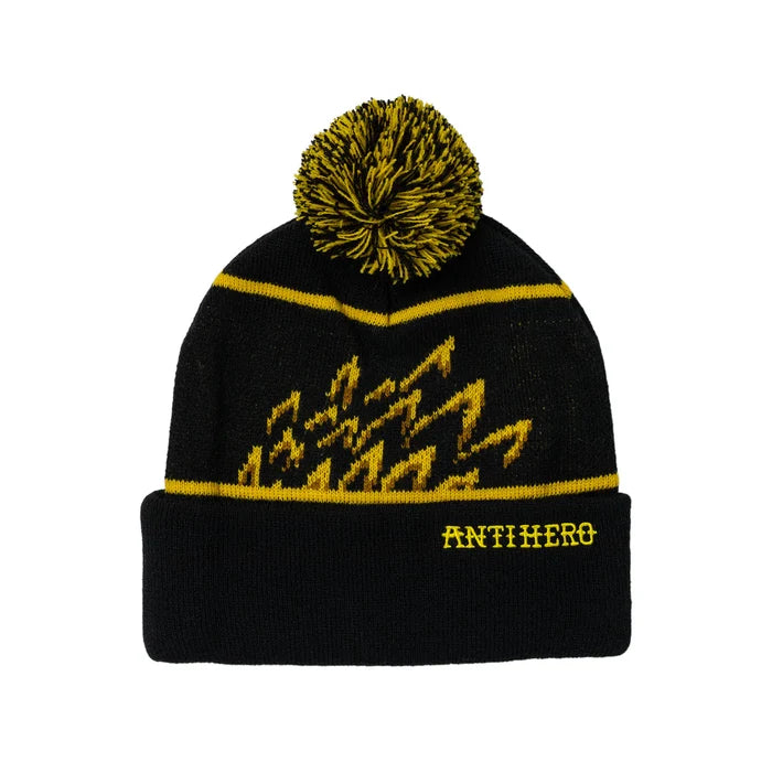 Anti Hero - Eagle Pom Beanie (Black/Yellow)