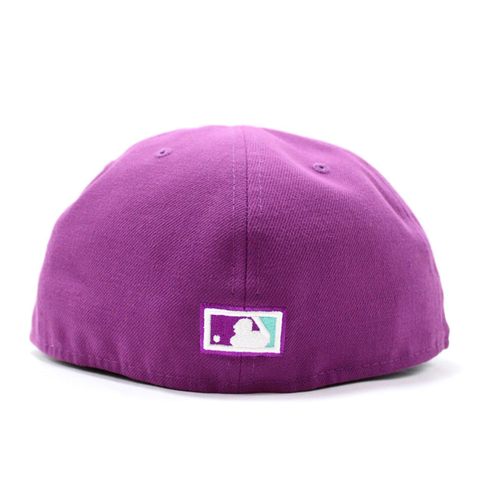 Arizona Diamondbacks 2001 World Series New Era 59Fifty Fitted Hat (Pit Purple Mint Under Brim)