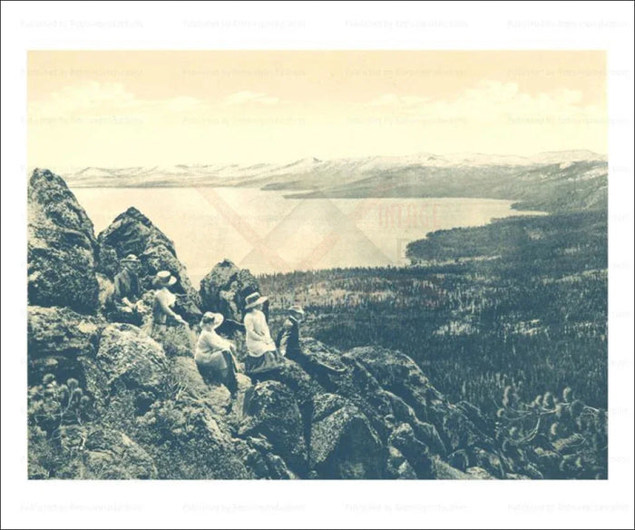 Beautiful Lake Tahoe, 1915 - VINTAGEARTREPRINTS.COM