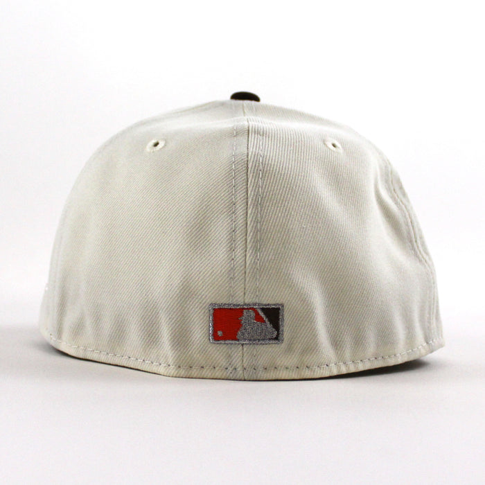 Cleveland Indians Jacobs Field New Era 59Fifty Fitted Hat (Chrome White Walnut Green Under Brim)