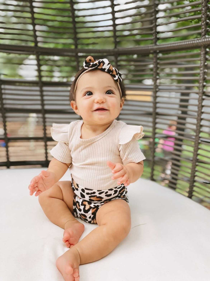 Ivory Leopard Headbands