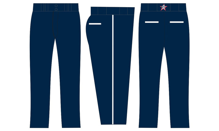 Navy Pants - White Piping