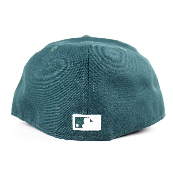 New York Yankees 1999 World Series New Era 59Fifty Fitted Hat (Dark Green Pink Under Brim)