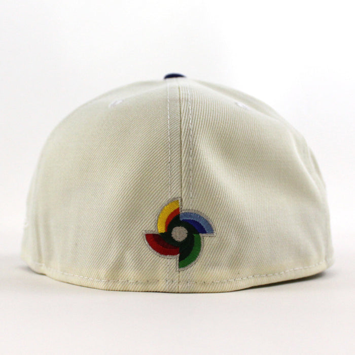 Puerto Rico 2023 World Baseball Classic (WBC) New Era 59Fifty Fitted Hat (Chrome White Blue Gray Under Brim)
