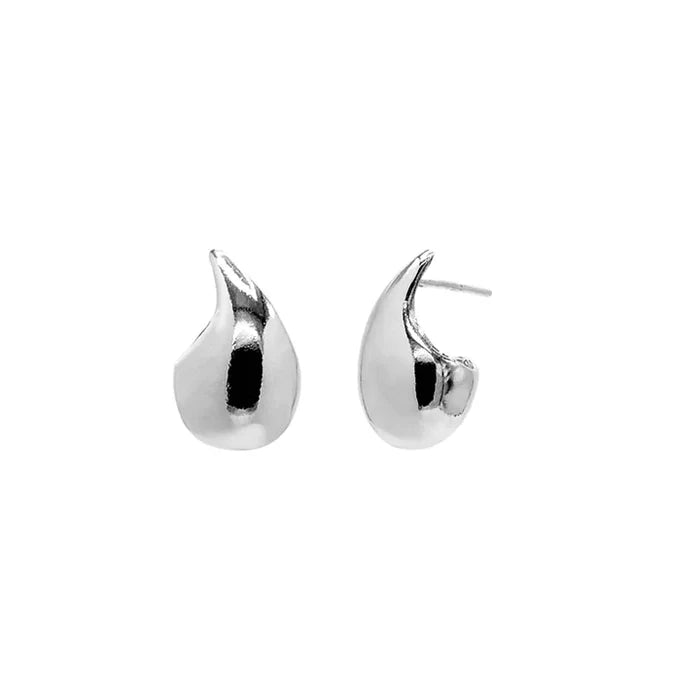 Solid Chunky Drop Stud Earrings