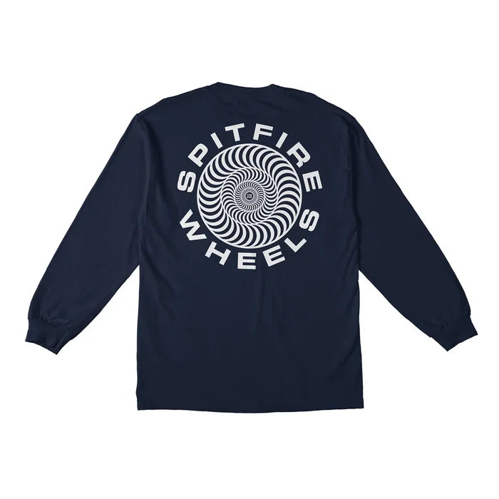 Spitfire - Classic 87 Swirl Longsleeve Tee (Navy/White)