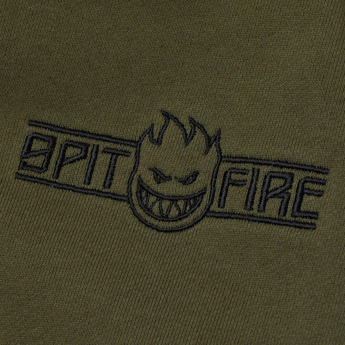 Spitfire - Live To Burn Arch Embroidered Hoodie (Olive)