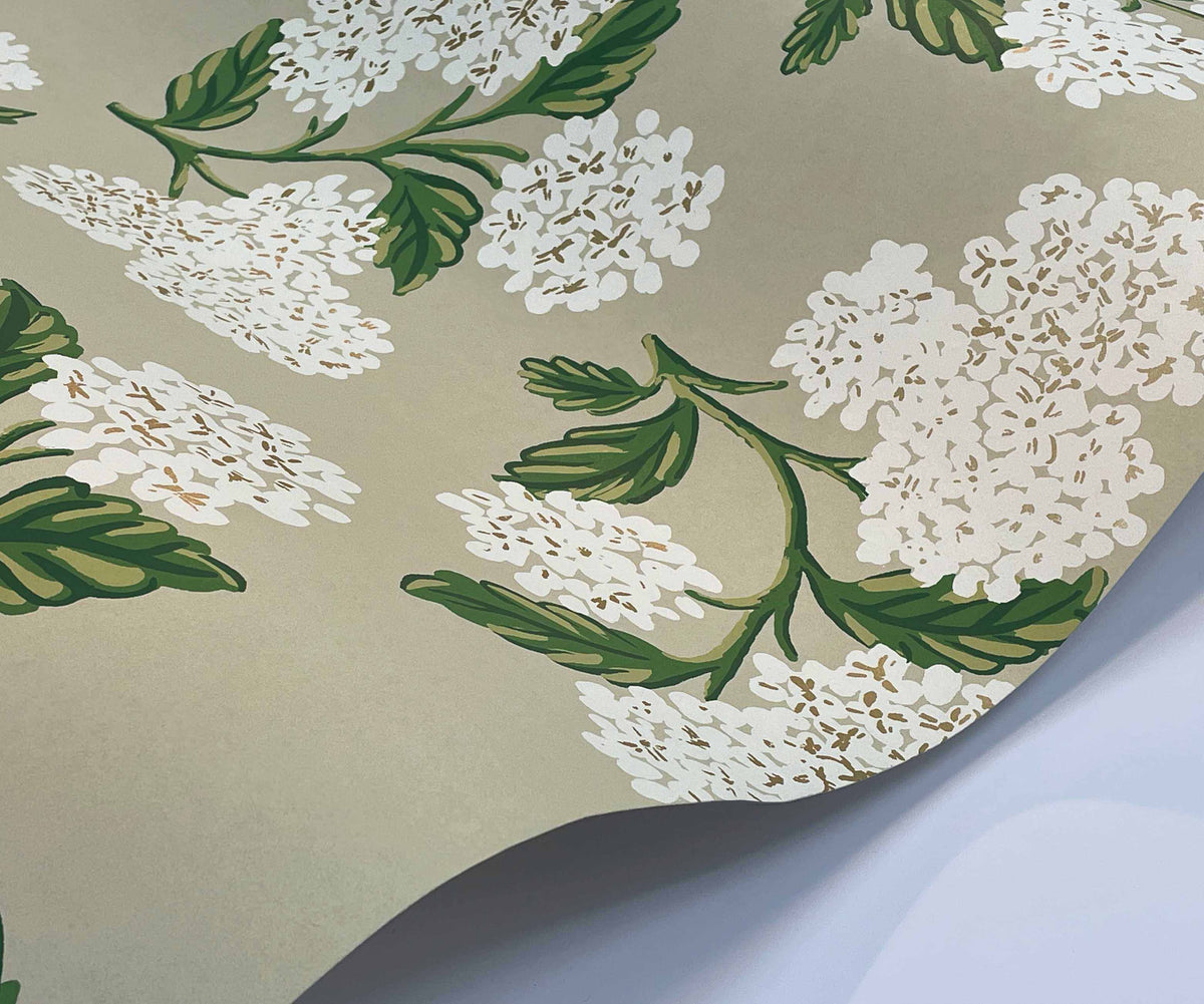 Hydrangea Wallpaper - Linen