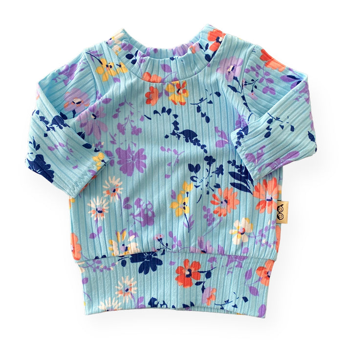 Watercolor Summer Ribbed Lounge Top