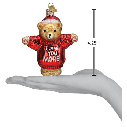 I Love You More Bear Ornament