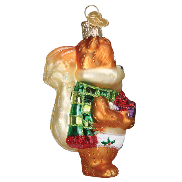 Silly Christmas Squirrel Ornament