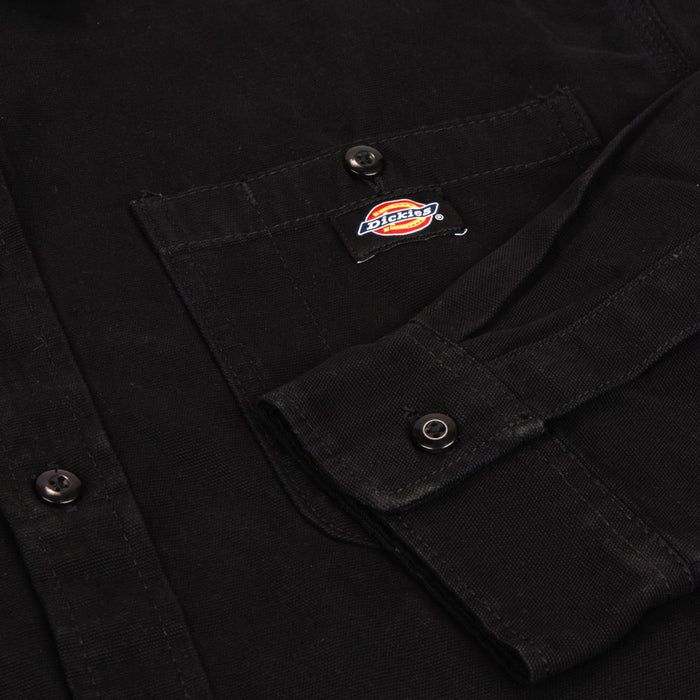 303 Boards - 303 X Dickies 303 Oval Duck Canvas Long Sleeve Utility Shirt (Black)