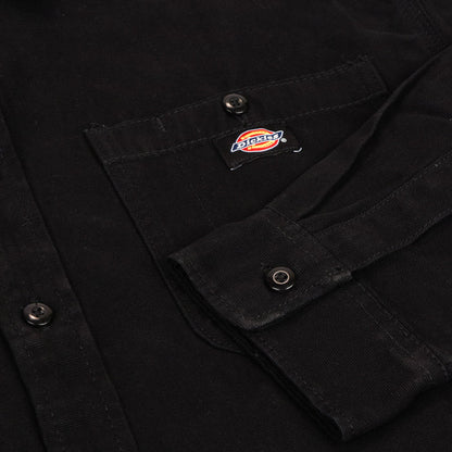 303 Boards - 303 X Dickies 303 Oval Duck Canvas Long Sleeve Utility Shirt (Black)