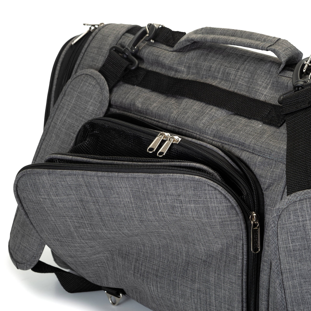 Prefer Pets Travel Gear - Hideaway Backpack - Expandable Black