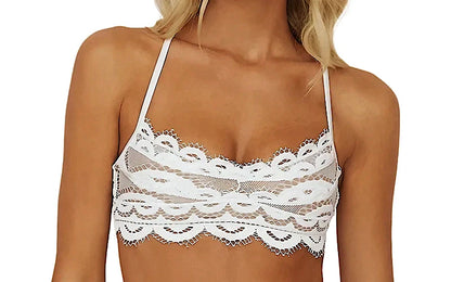 Lace Bralette-Laced Fanned Bikini