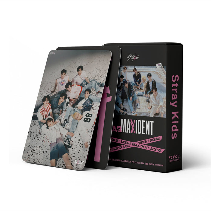 55pcs/set Stray Kids MAXIDENT Photocards Lomo Cards Set (Fan Goods)