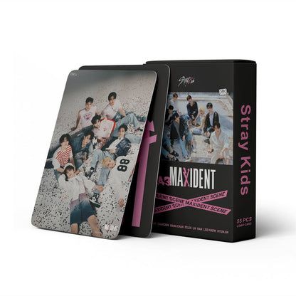 55pcs/set Stray Kids MAXIDENT Photocards Lomo Cards Set (Fan Goods)