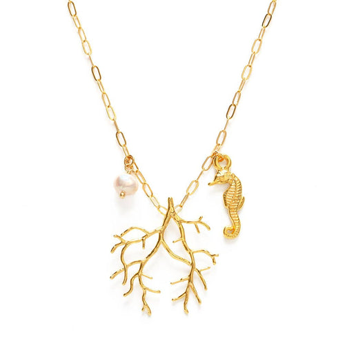 Coral Charm Necklace