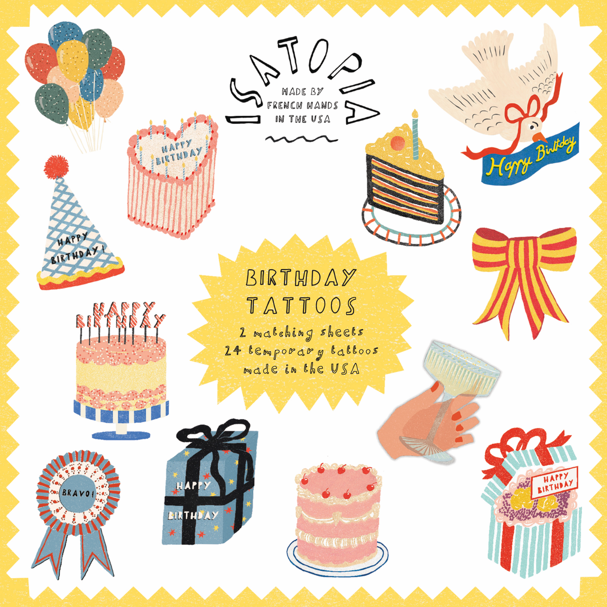 Birthday Tattoo Sheets