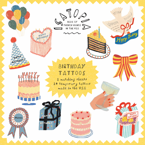 Birthday Tattoo Sheets