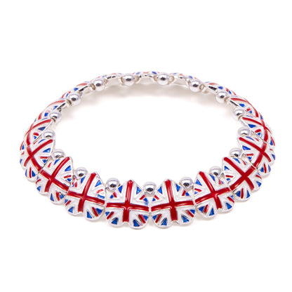Alexander Thurlow Union Jack Heart Bracelet