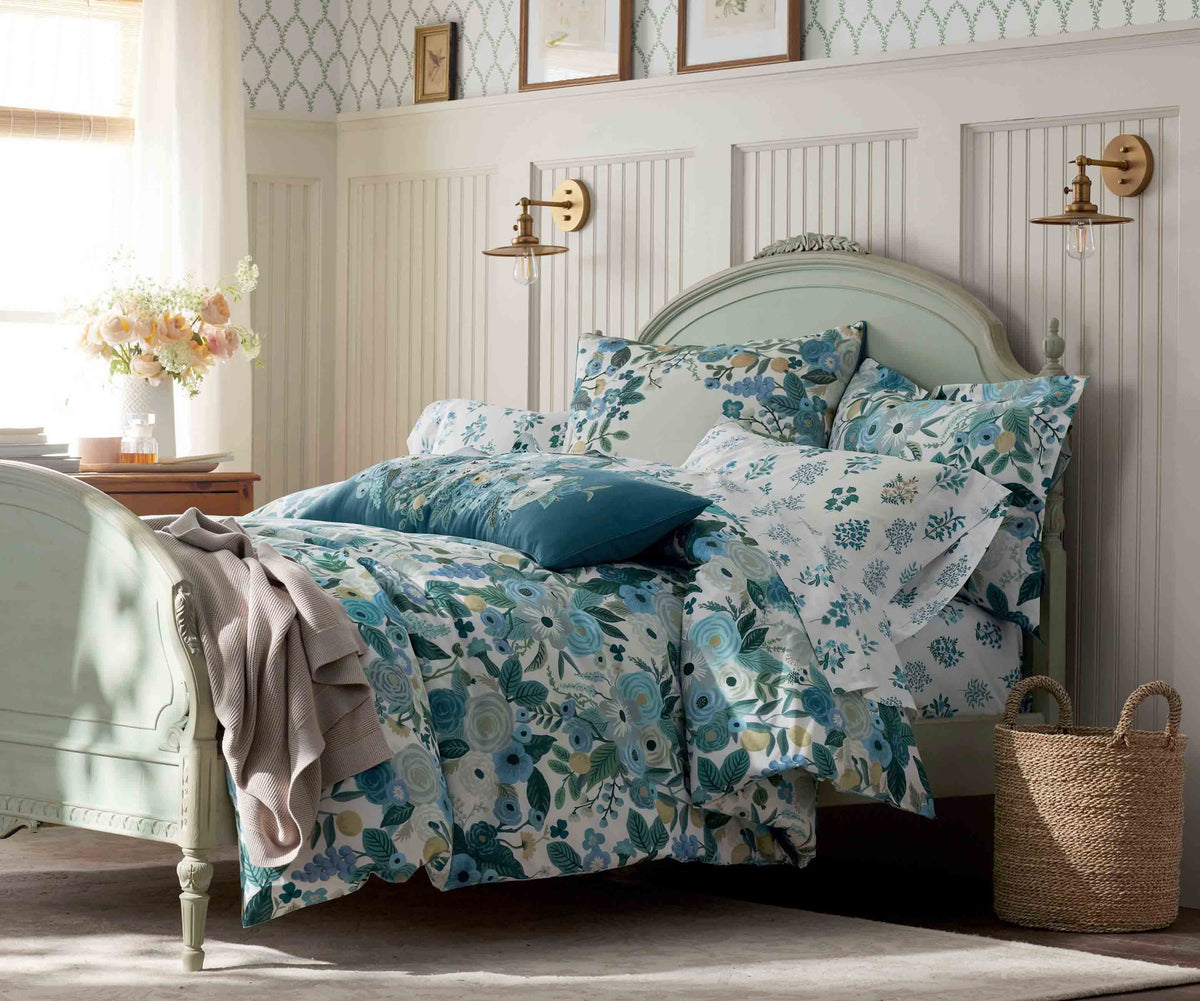 Percale Sham - Garden Party Blue