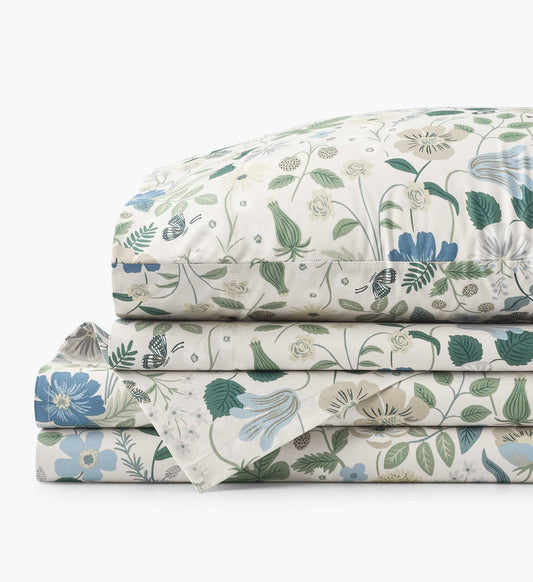 Percale Sheet Set - Strawberry Fields Beige