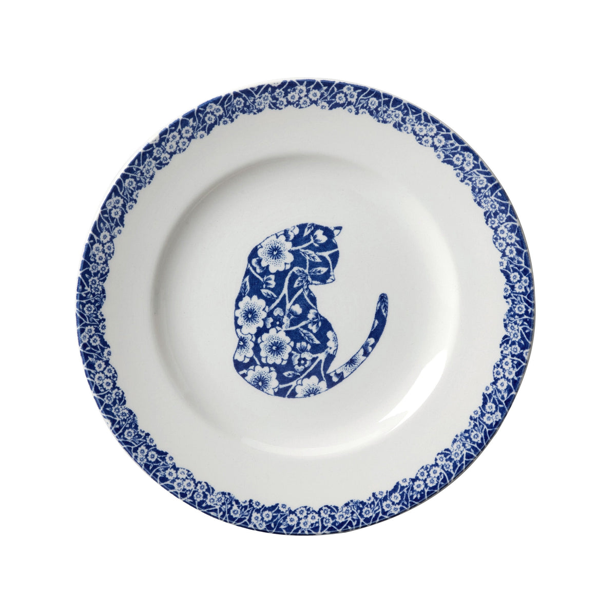 Burleigh Blue Cat Plate 17.5cm