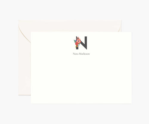 Monogram Personalized Stationery - N