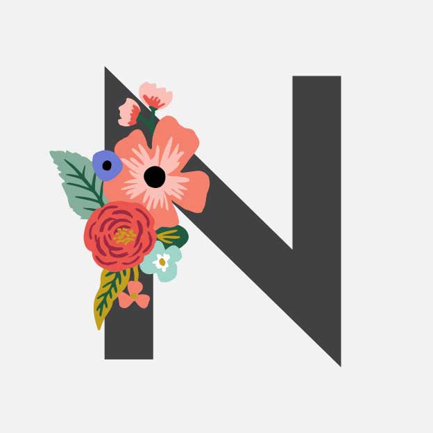 Monogram Personalized Stationery - N