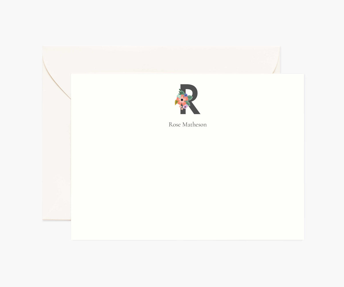 Monogram Personalized Stationery - R