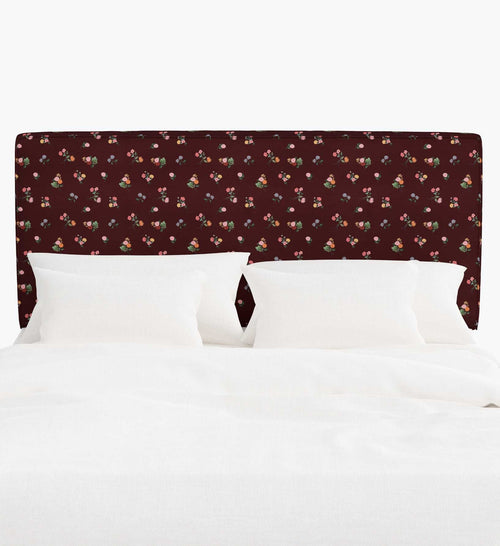 Elly Headboard - Ditsy Dahlia Burgundy
