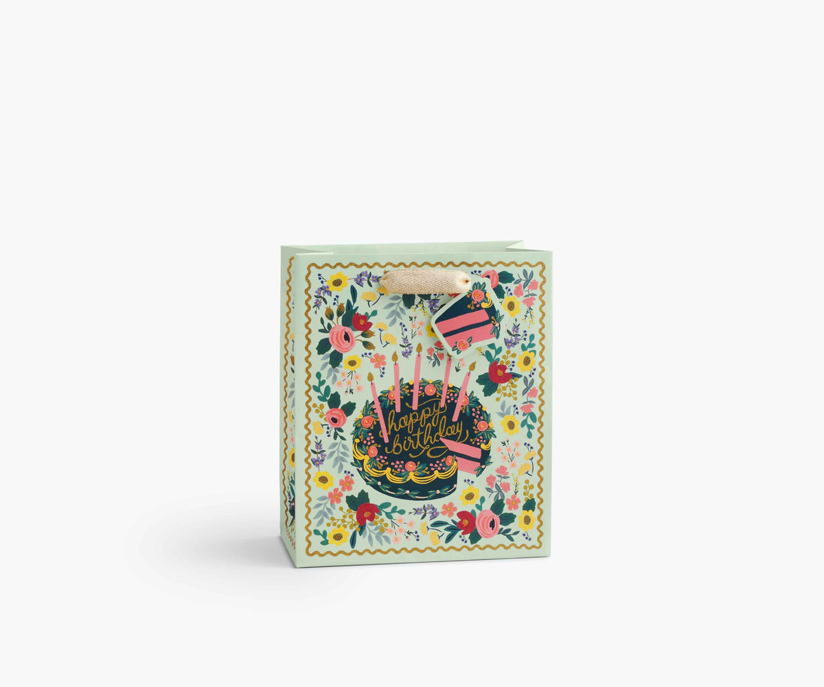 Floral Cake Medium Gift Bag