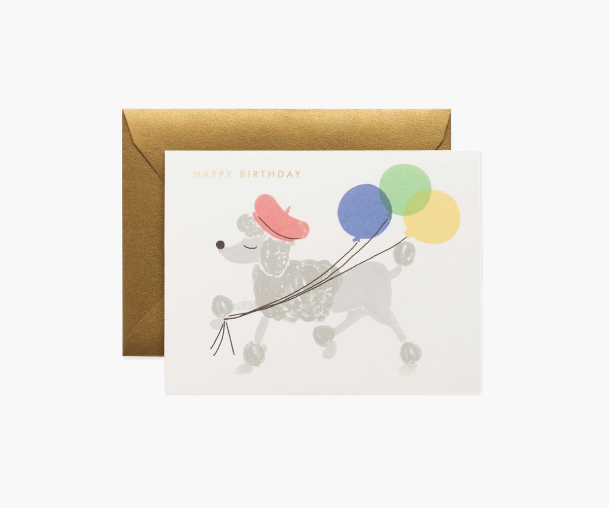 French Poodle Birthday Cards - Boxed Set