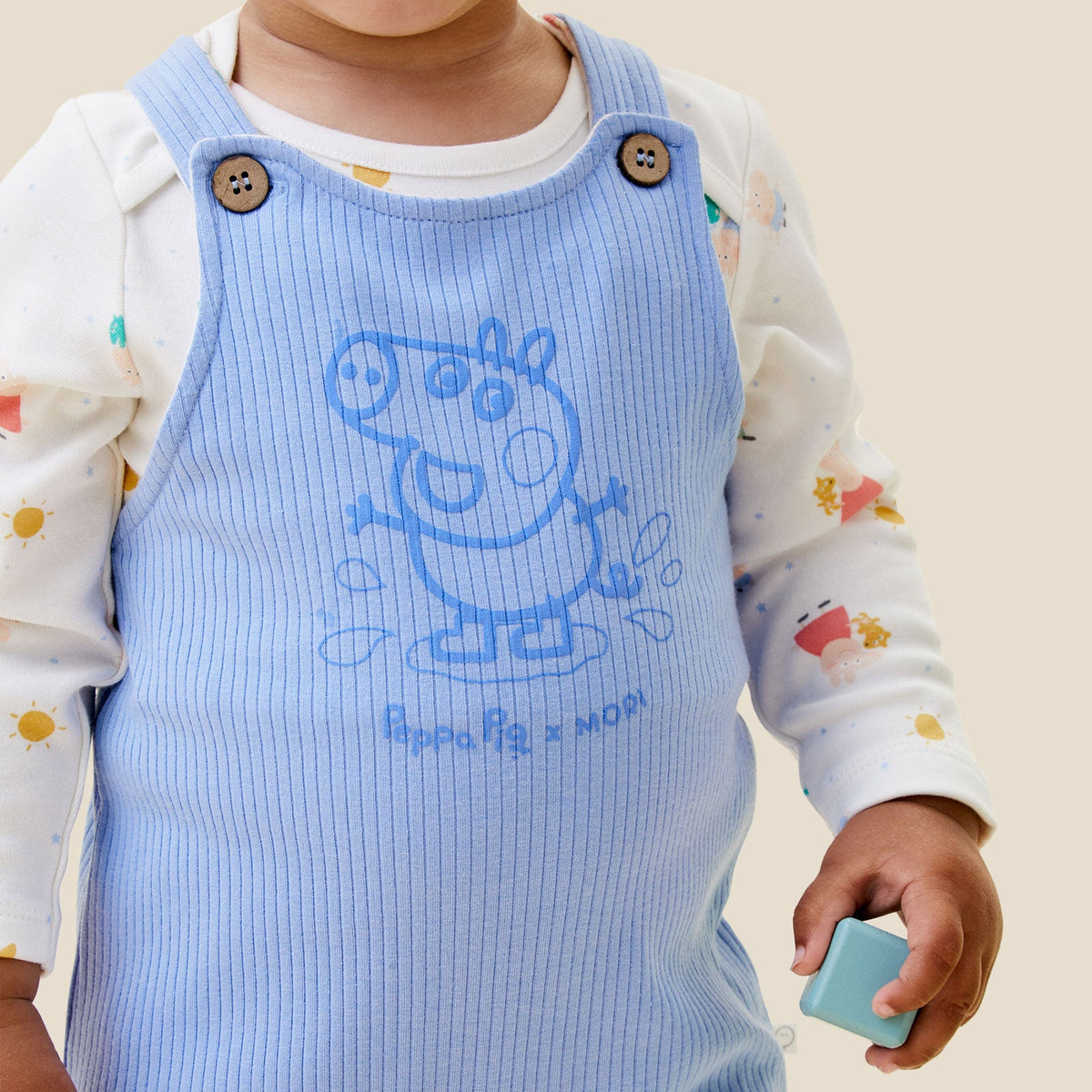George Pig Ribbed Dungarees