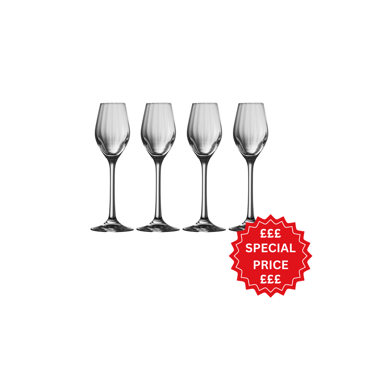 Galway Crystal Erne Taster/Sherry Set of 4