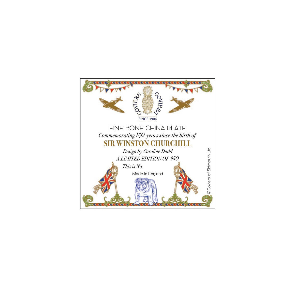 Goviers Sir Winston Churchill  Plate