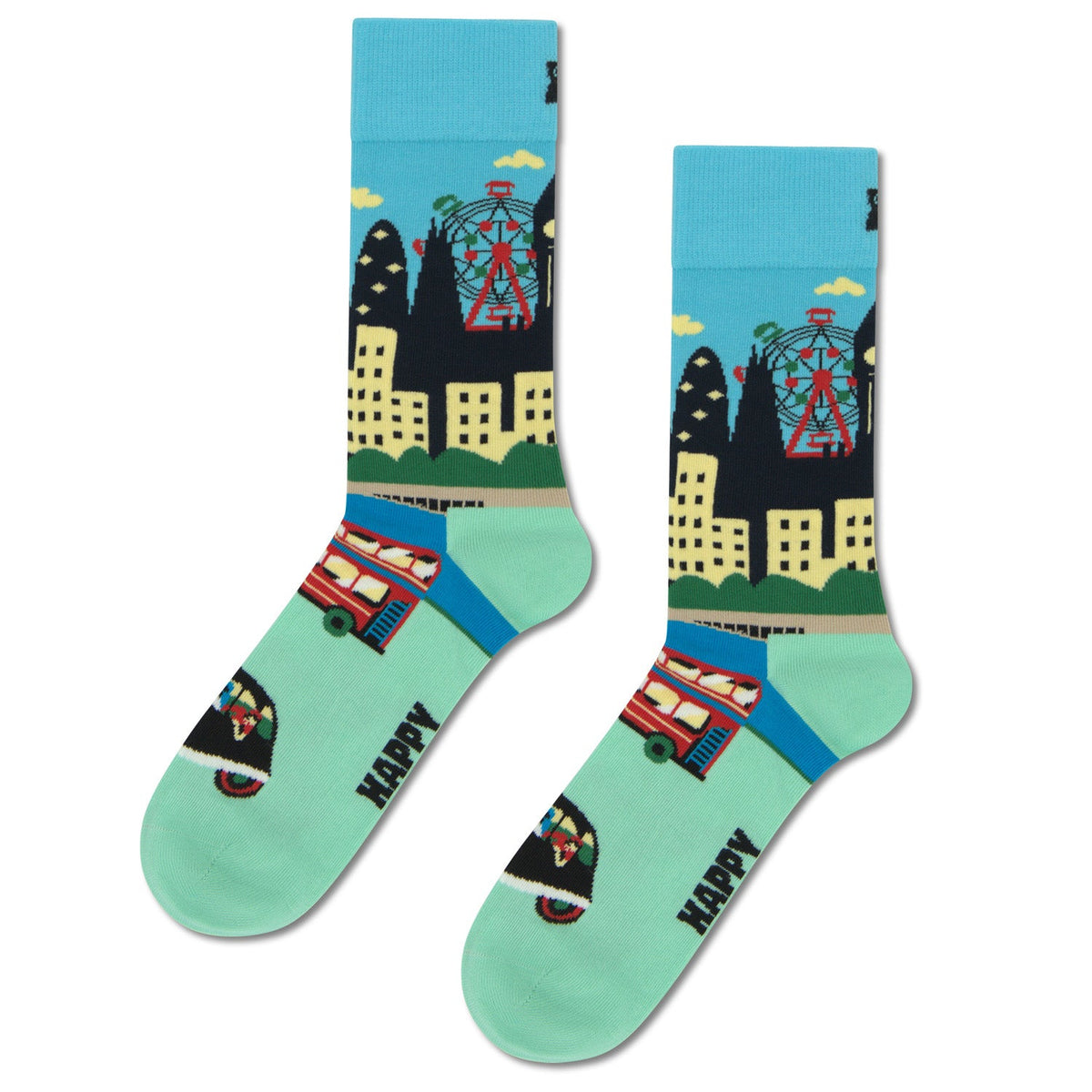 Happy Socks 2 Pack Slang Socks Gift Set - London Edition - 41-46