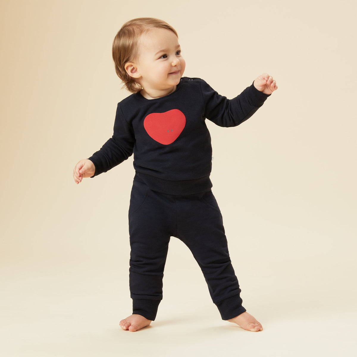 Heart Sweatshirt & Joggers Outfit