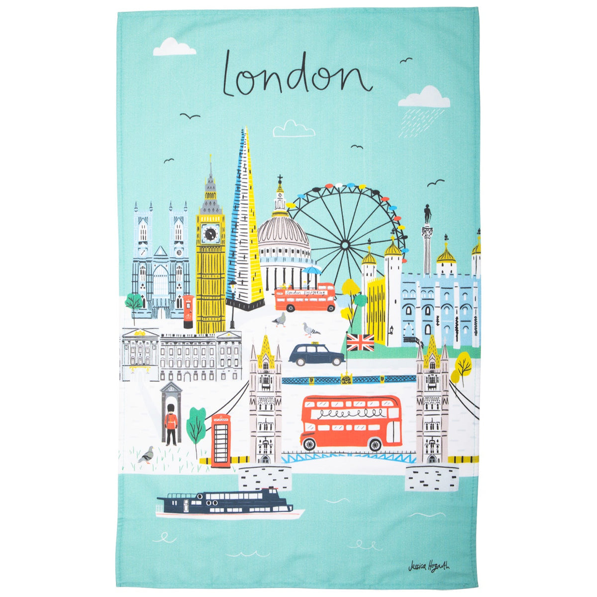 Jessica Hogarth London Skyline Tea Towel