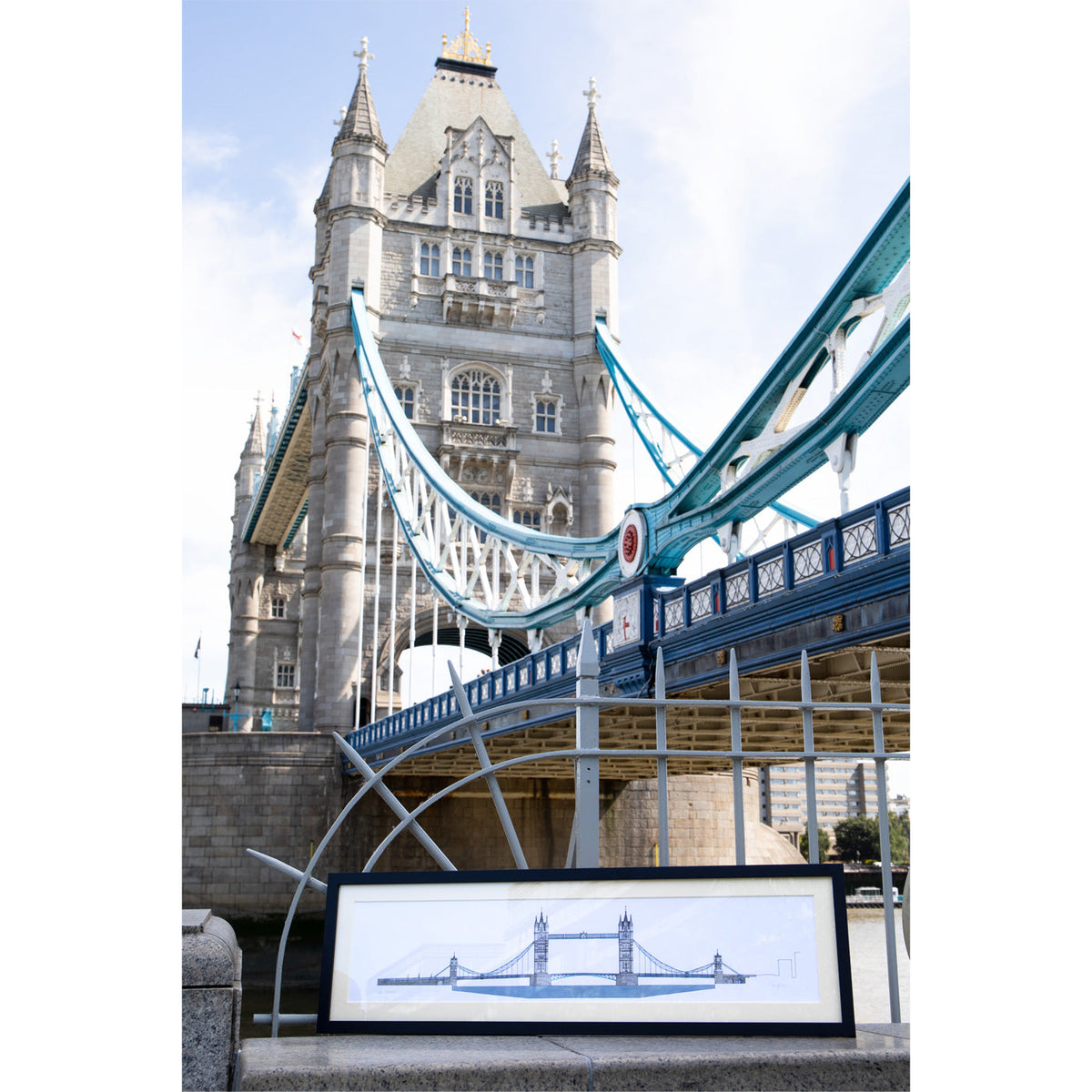Katherine Jones Tower Bridge Print - Limited & Signed - 36 x 7.5 Inches - Rolled in Tube