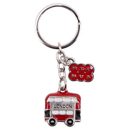 Red Bus Die Cast Charm Keyring