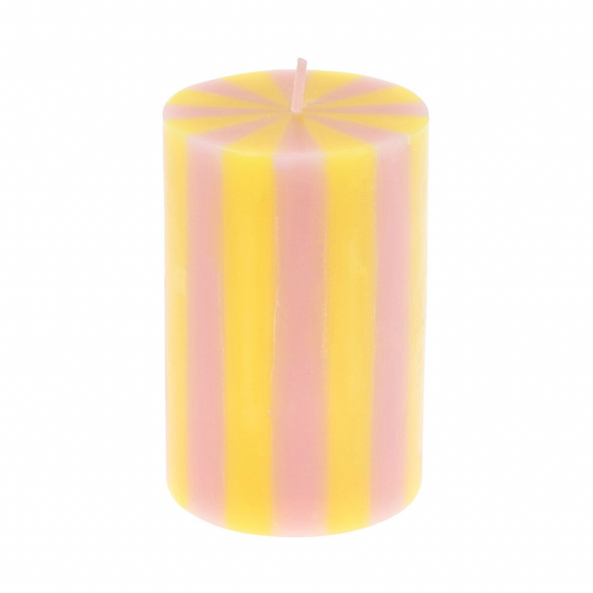 Bright Striped Pillar Candles (x5)