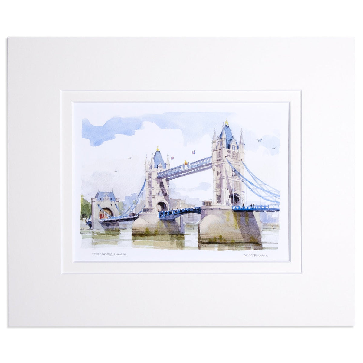 Tower Bridge Large Mounted Print by David Brunwin
