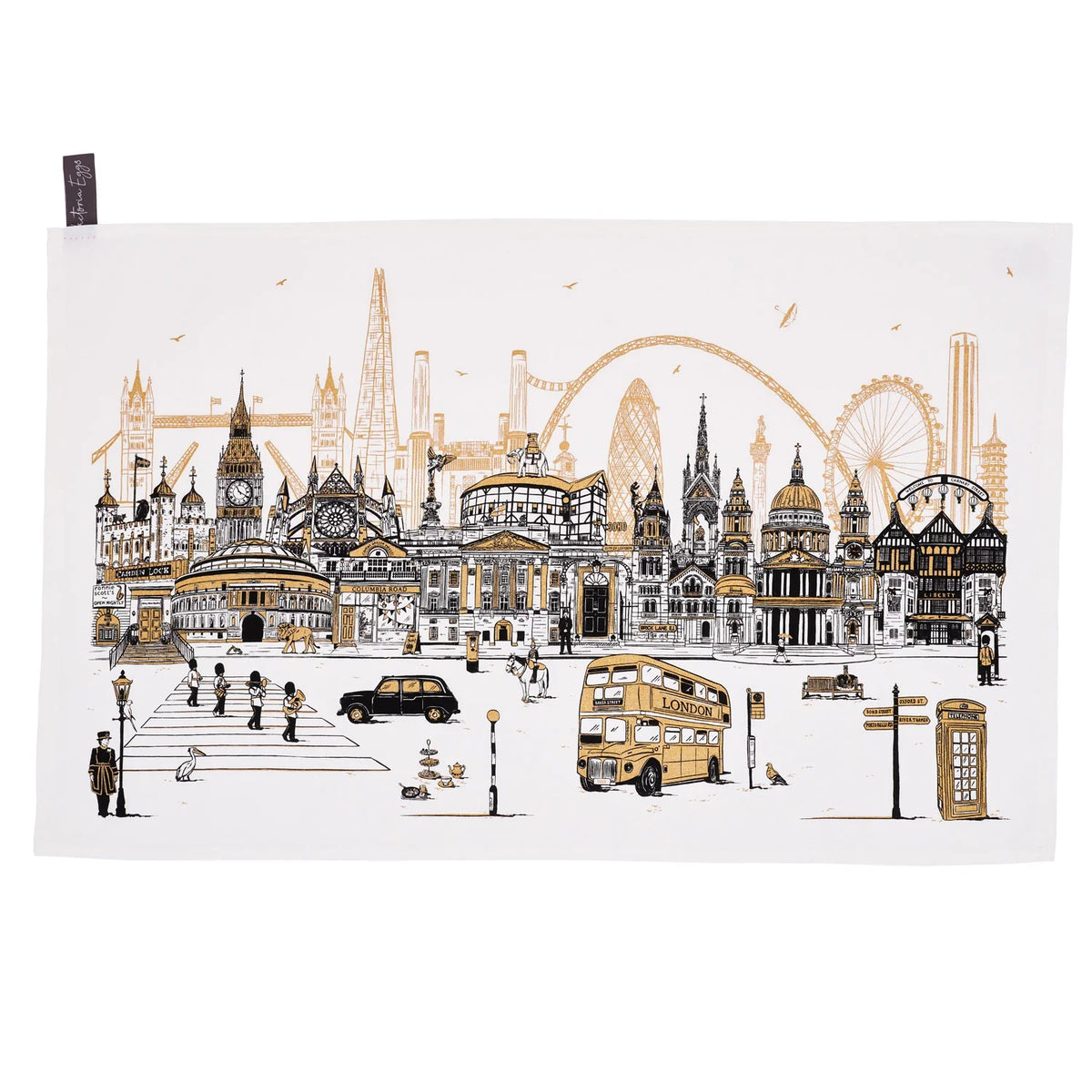Victoria Eggs Quintessentially London Tea Towel