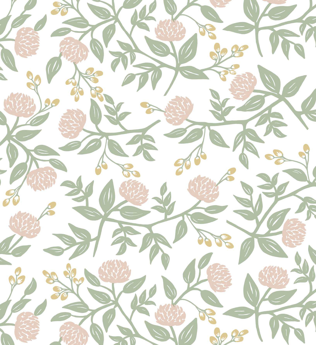 Peonies Peel & Stick Wallpaper Sample - Blush